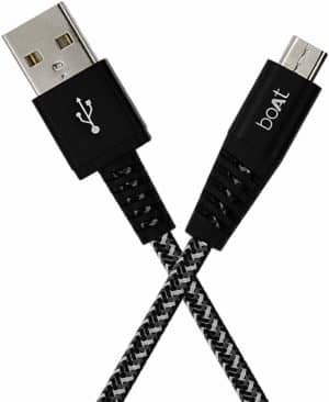 Amazon Lightning Deal – boAt Rugged v3 Extra Tough Unbreakable Braided Micro USB Cable 1.5 Meter @ 99RS post thumbnail image