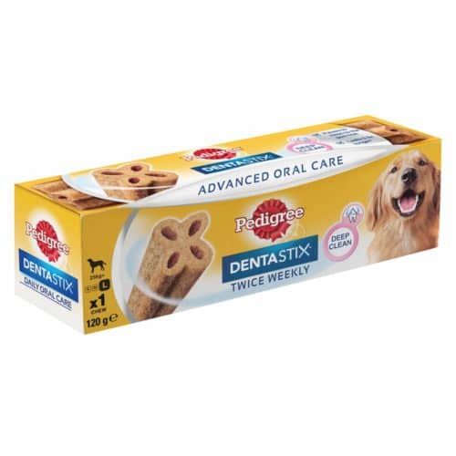 Amazon Lightning Deal – Pedigree Dentastix Advanced Large Breed (25 kg+) Oral Care Dog Treat (Chew Sticks) 120g Sticks @ 80RS post thumbnail image