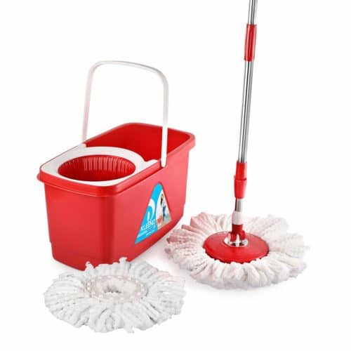 Amazon Deal – Cello Kleeno Easy Clean 360 Degree Plastic Bucket Spin Mop with 2 refill (Red) @ 720RS post thumbnail image