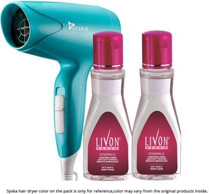 Flipkart Plus Deal – Livon Hair Serum with Syska Hair Dryer  (3 Items in the set) @ 449RS post thumbnail image