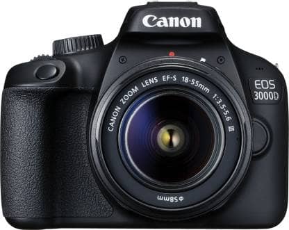 Flipkart Deal – Canon EOS 3000D DSLR Camera Single Kit with 18-55 lens (16 GB Memory Card & Carry Case)  (Black) @ 16999RS post thumbnail image