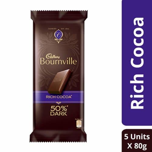 Amazon Lightning Deal – Cadbury Bournville Rich Cocoa Dark Chocolate Bar, 80 gm (Pack of 5) @ 399RS post thumbnail image