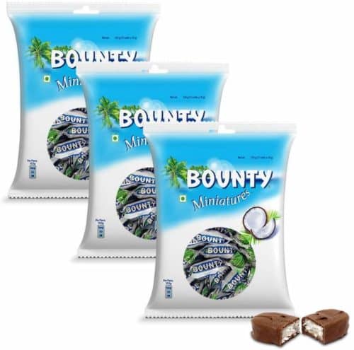 Amazon Lightning Deal – Bounty Coconut Filled Miniature Chocolate Bars, 150g (Pack of 3) @ 357RS post thumbnail image