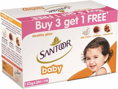 Amazon Lightning Deal – Santoor Baby Soap 125g (Buy 3 get 1 free) @ 149.25RS post thumbnail image