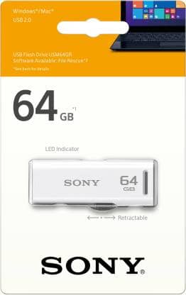 Flipkart Deal – Sony USM64GR/W3//USM64GR/W2 64 GB Pen Drive (White) @ 579RS post thumbnail image