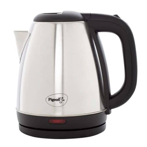 Amazon Deal – Pigeon Amaze Plus Electric Kettle (14289) with Stainless Steel Body, 1.5 litre, used for boiling Water, making tea and coffee, instant noodles, soup etc. 1500 Watt (Silver) @ 399RS post thumbnail image