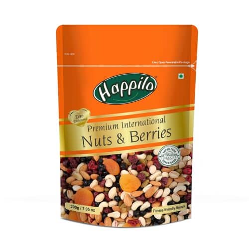 Amazon Deal – Happilo Premium International 200g Dried Nuts and Berries Mix | Real Nuts and Dried fruits | High Antioxidants, Dietary Fiber | Crunchy & Nutritious Healthy Snack @ 183RS post thumbnail image