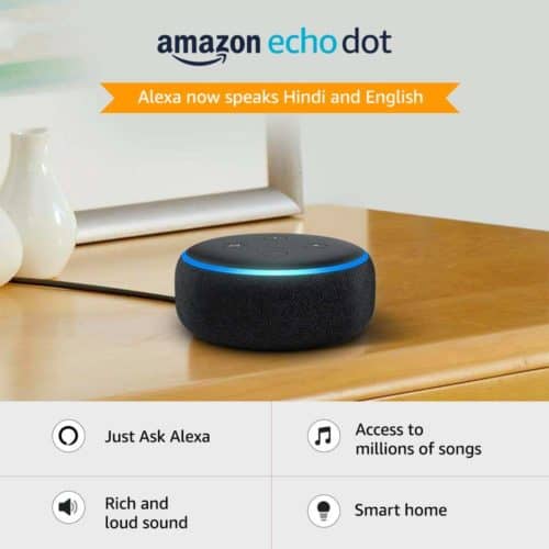 Tatacliq Deal – Amazon Echo Dot (3rd Gen) Smart Speaker With Alexa (Black) @ 1799RS post thumbnail image