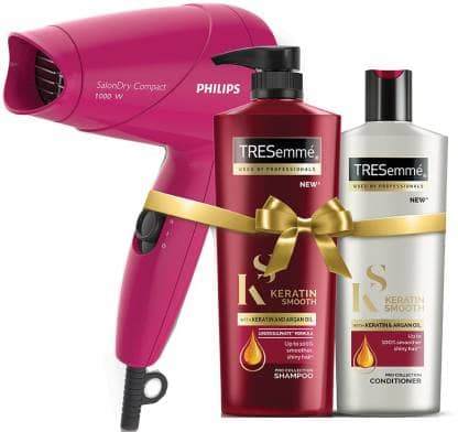 Amazon Deal – TRESemme Keratin Smooth Shampoo 580ml & Conditioner 190ml Combo Pack + Philips Hair Dryer @ 642RS post thumbnail image