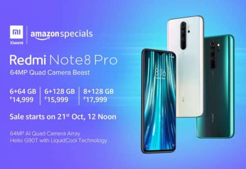 Amazon Upcoming Sale – Redmi Note 8 Pro On 21-10-2019 At 12PM post thumbnail image