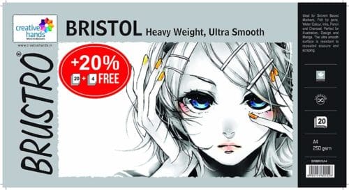 Amazon Deal – Brustro Ultra Smooth Bristol Sheets, A4 Size, 250 GSM Pack of 20 + 4 Free Sheets @ 235RS post thumbnail image