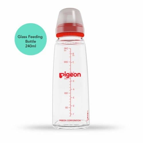 Amazon Deal – Pigeon Glass Feeding 240ml Bottle with Add Nipple, Medium, Red @ 175RS post thumbnail image